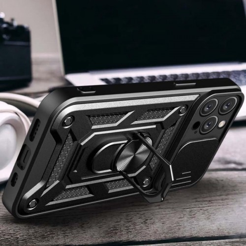 Чохол Ummi Camshield Serge Ring для Apple iPhone 11 Pro Max (6.5") Чорний