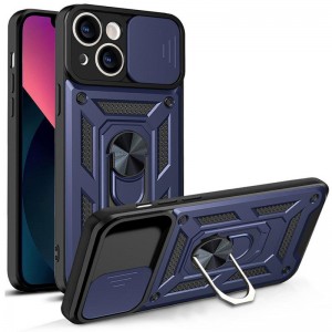 Чохол Ummi Camshield Serge Ring для Apple iPhone 13 (6.1") Синій