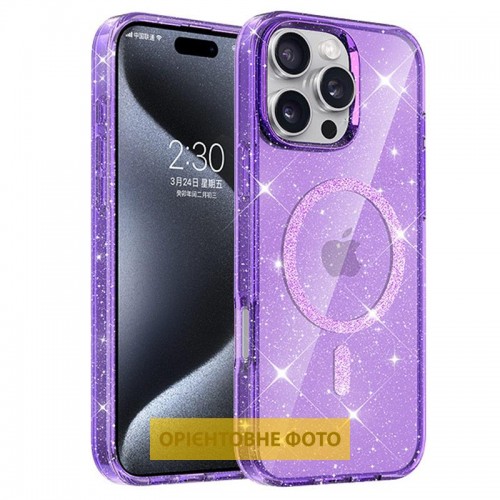 Чохол TPU Eclipse Sparkle (MagFit) для Apple iPhone 16e (6.1") Purple