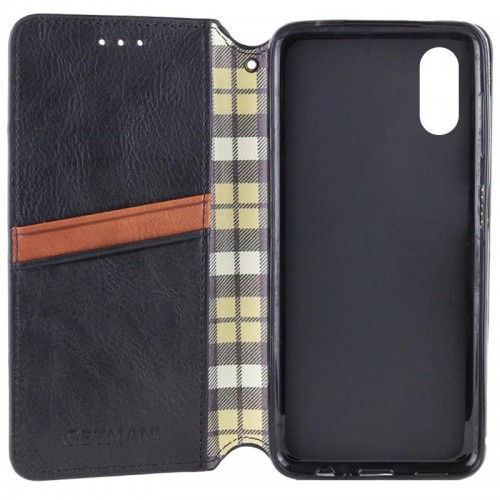 Шкіряний чохол-книжка GETMAN Cubic (PU) для Apple iPhone X / XS (5.8") Чорний