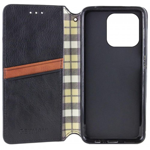 Шкіряний чохол-книжка GETMAN Cubic (PU) для Apple iPhone 13 Pro (6.1") Чорний