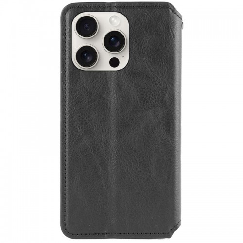 Шкіряний чохол-книжка GETMAN Cubic (PU) для Apple iPhone 13 Pro Max (6.7") Чорний