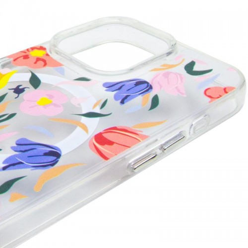 TPU+PC чохол Clear Garden with MagSafe для Apple iPhone 16 Pro (6.3") Tropical Art