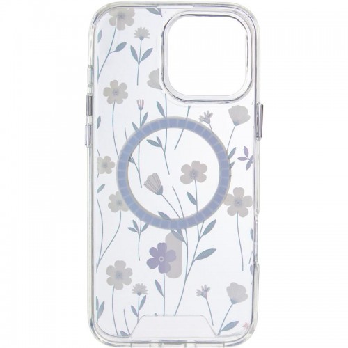 TPU+PC чохол Clear Garden with MagSafe для Apple iPhone 16 Pro (6.3") Cherry Petal