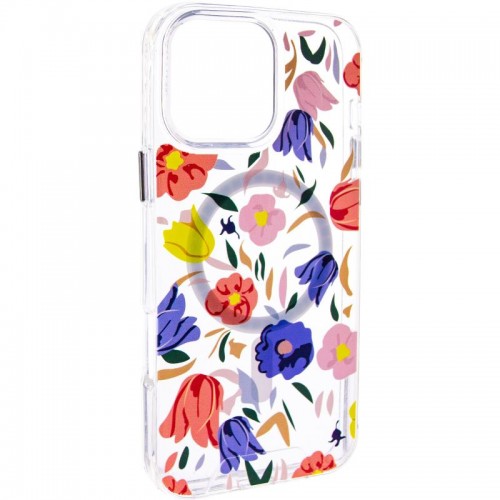 TPU+PC чохол Clear Garden with MagSafe для Apple iPhone 16 Pro Max (6.9") Tropical Art