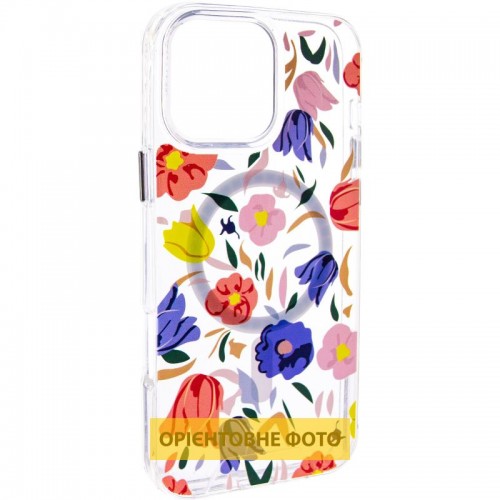 TPU+PC чохол Clear Garden with MagSafe для Apple iPhone 17 (6.3") Tropical Art