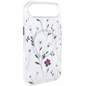 TPU+PC чохол Clear Garden with MagSafe для Apple iPhone 17 Air (6.5") Cherry Petal