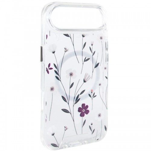 TPU+PC чохол Clear Garden with MagSafe для Apple iPhone 17 Air (6.5") Cherry Petal