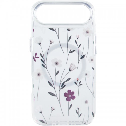TPU+PC чохол Clear Garden with MagSafe для Apple iPhone 17 Air (6.5") Cherry Petal
