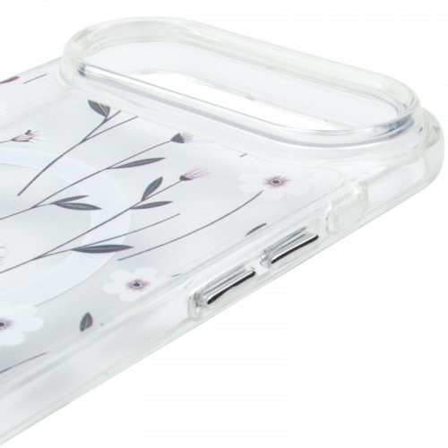 TPU+PC чохол Clear Garden with MagSafe для Apple iPhone 17 Air (6.5") Cherry Petal