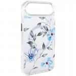 Чехол TPU+PC Clear Garden с MagSafe для Apple iPhone 17 Air (6,5") Blue Blossom