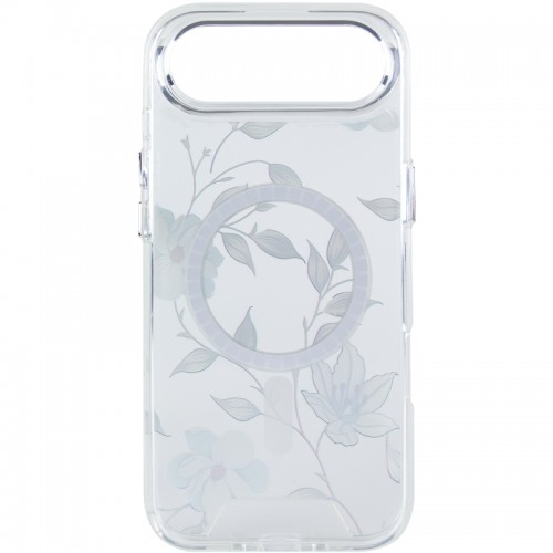 Чехол TPU+PC Clear Garden с MagSafe для Apple iPhone 17 Air (6,5") Blue Blossom