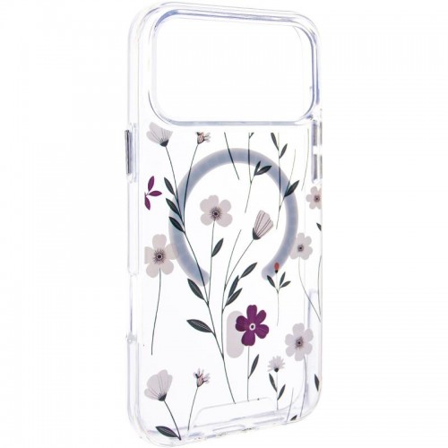 TPU+PC чохол Clear Garden with MagSafe для Apple iPhone 17 Pro (6.3") Cherry Petal