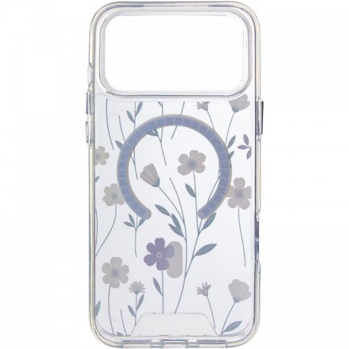 TPU+PC чохол Clear Garden with MagSafe для Apple iPhone 17 Pro (6.3") Cherry Petal