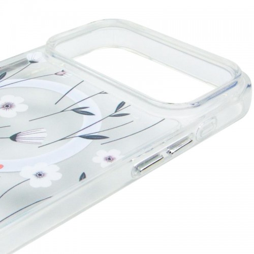 TPU+PC чохол Clear Garden with MagSafe для Apple iPhone 17 Pro (6.3") Cherry Petal