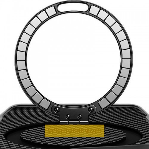 TPU+PC чехол Metal Buttons with MagSafe Carbon Ring для Apple iPhone 17 (6.3") Черный
