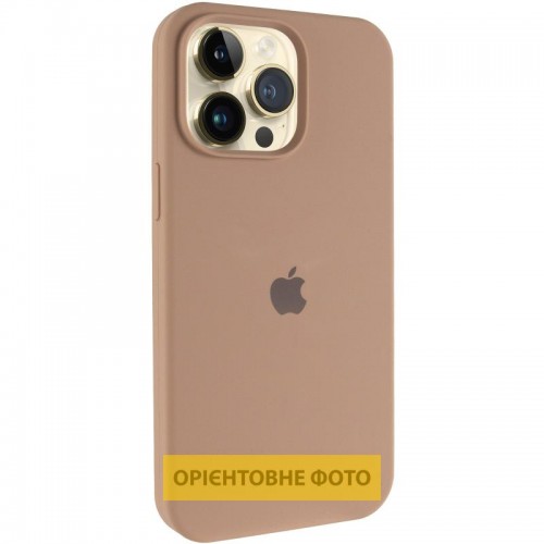 Чехол Silicone Case (AA) Logo with MagSafe для Apple iPhone 17 (6,3") Бежевый / Desert Gold