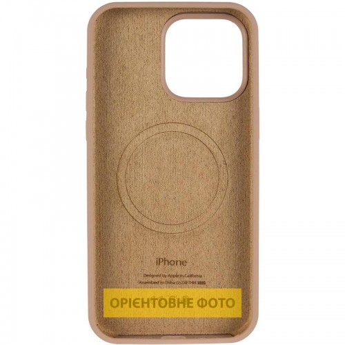 Чехол Silicone Case (AA) Logo with MagSafe для Apple iPhone 17 (6,3") Бежевый / Desert Gold