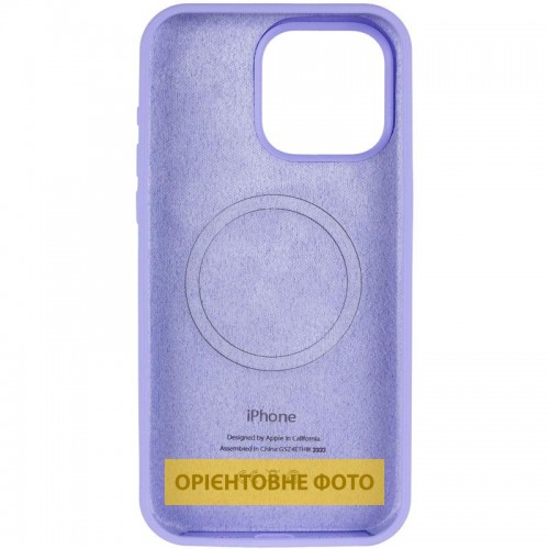 Чохол Silicone Case (AA) Logo with MagSafe для Apple iPhone 17 (6.3") Бузковий / Dasheen