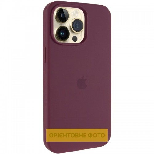 Чохол Silicone Case (AA) Logo with MagSafe для Apple iPhone 17 Air (6.5") Бордовий / Plum