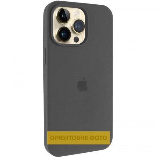 Чехол Silicone Case (AA) Logo with MagSafe для Apple iPhone 17 Pro (6.3") Серый / Dark Gray