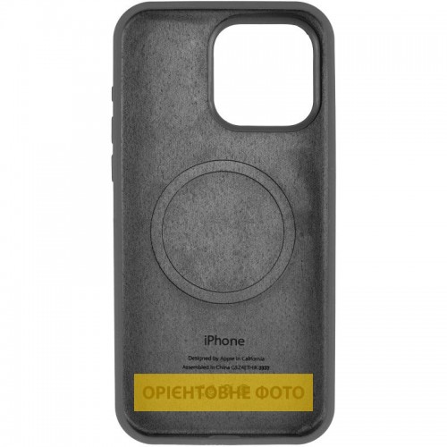 Чехол Silicone Case (AA) Logo with MagSafe для Apple iPhone 17 Pro (6.3") Серый / Dark Gray