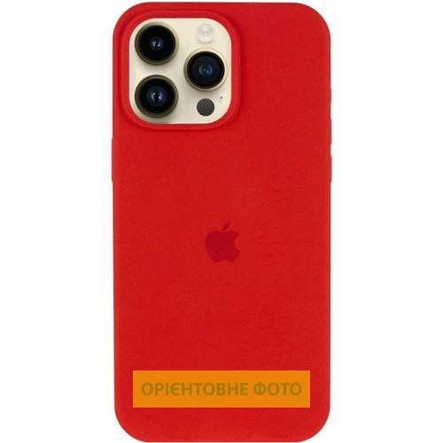 Чехол Silicone Case (AA) Logo with MagSafe для Apple iPhone 17 Pro (6.3") Красный / Red
