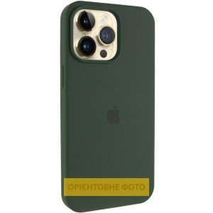 Чохол Silicone Case (AA) Logo with MagSafe для Apple iPhone 17 Pro Max (6.9") Зелений / Cyprus Green