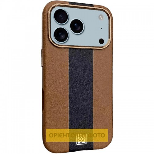 Шкіряний чохол Rally with MagSafe для Apple iPhone 17 (6.3") Brown / Black