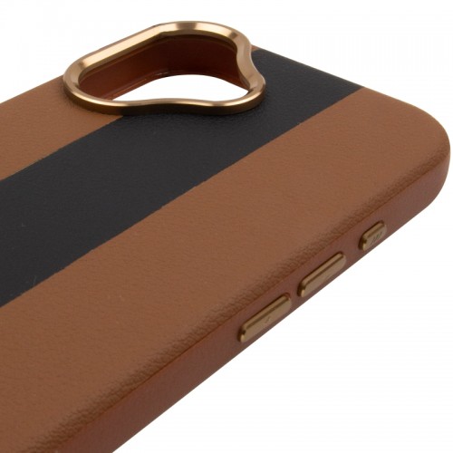 Шкіряний чохол Rally with MagSafe для Apple iPhone 17 (6.3") Brown / Black