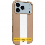 Шкіряний чохол Rally with MagSafe для Apple iPhone 17 (6.3") Beige / White