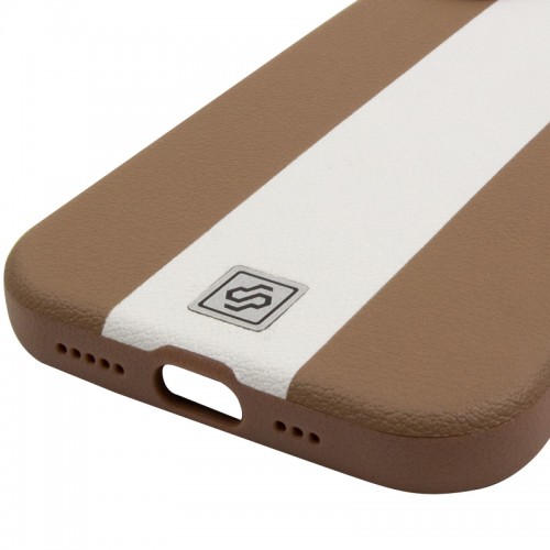 Шкіряний чохол Rally with MagSafe для Apple iPhone 17 (6.3") Beige / White