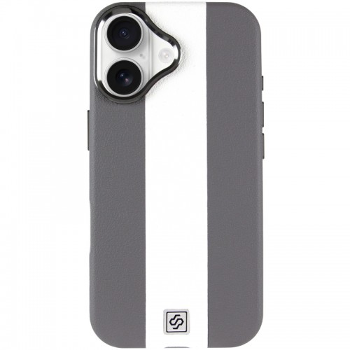 Шкіряний чохол Rally with MagSafe для Apple iPhone 17 (6.3") Grey / White