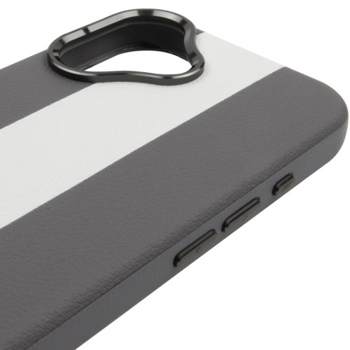 Шкіряний чохол Rally with MagSafe для Apple iPhone 17 (6.3") Grey / White