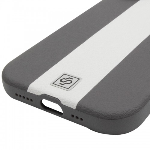 Шкіряний чохол Rally with MagSafe для Apple iPhone 17 (6.3") Grey / White