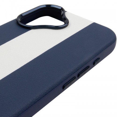 Шкіряний чохол Rally with MagSafe для Apple iPhone 17 (6.3") Blue / White