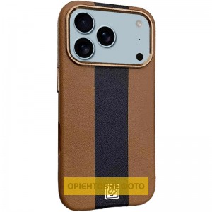 Шкіряний чохол Rally with MagSafe для Apple iPhone 17 Air (6.5") Brown / Black