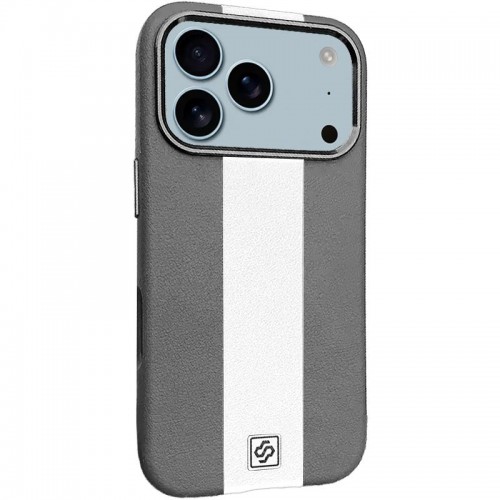 Шкіряний чохол Rally with MagSafe для Apple iPhone 17 Pro Max (6.9") Grey / White