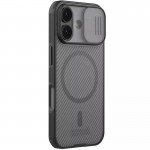 Карбоновая накладка Nillkin CamShield Pro Magnetic для Apple iPhone 17 (6.3") Прозрачно-чёрная