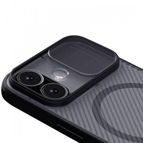 Карбонова накладка Nillkin CamShield Pro Magnetic для Apple iPhone 17 (6.3") Transparent black