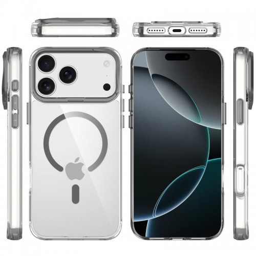 Чехол TPU Space Case Apex с MagSafe для Apple iPhone 17 Pro (6,3") серый