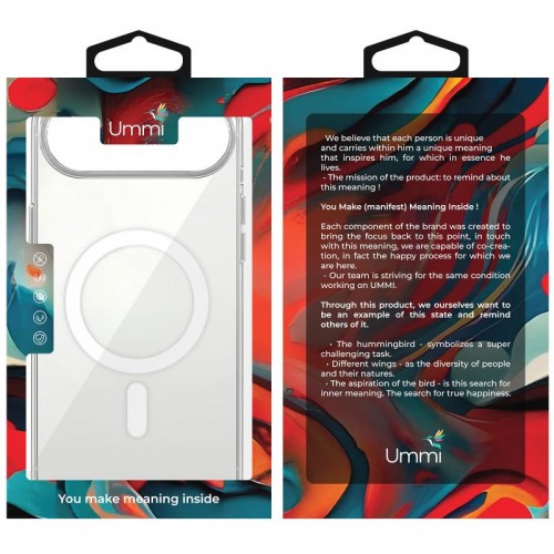 Чохол Ummi transparent with MagSafe для Apple iPhone 17 Air (6.5") Clear