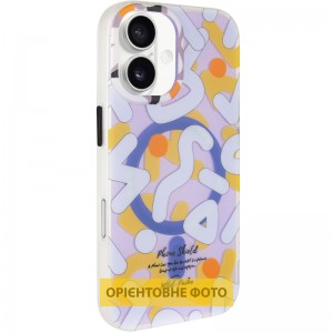 TPU чехол Pastel Chaos с MagSafe для Apple iPhone 16 (6.1") Белый
