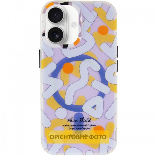 TPU чехол Pastel Chaos с MagSafe для Apple iPhone 16 (6.1") Белый