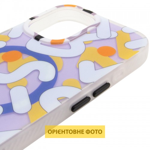 TPU чехол Pastel Chaos с MagSafe для Apple iPhone 16 (6.1") Белый