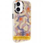 TPU чехол Pastel Chaos с MagSafe для Apple iPhone 16 (6.1") Бежевый