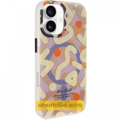 TPU чехол Pastel Chaos с MagSafe для Apple iPhone 16 (6.1") Бежевый