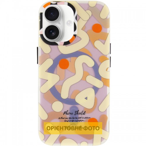 TPU чехол Pastel Chaos с MagSafe для Apple iPhone 16 (6.1") Бежевый