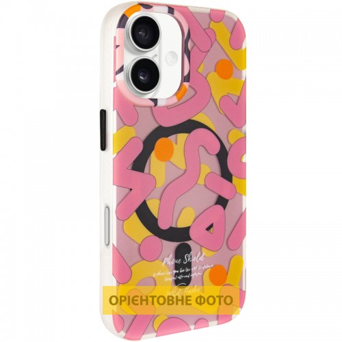 TPU чехол Pastel Chaos с MagSafe для Apple iPhone 16 (6.1") Розовый