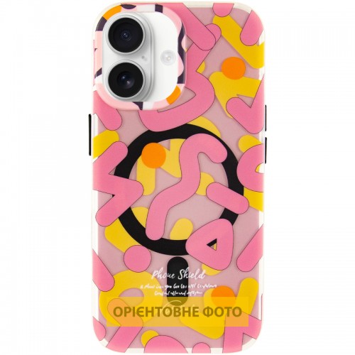 TPU чехол Pastel Chaos с MagSafe для Apple iPhone 16 (6.1") Розовый